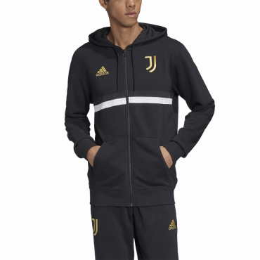 ADIDAS JUVENTUS FC 3S FZ MIKINA PÁNSKÁ - Černá, Bílá č.6