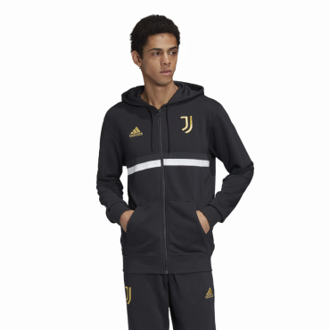 ADIDAS JUVENTUS FC 3S FZ MIKINA PÁNSKÁ - Černá, Bílá č.8