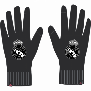 ADIDAS REAL MADRID PLETENÉ HRÁČSKÉ RUKAVICE - Černá č.7