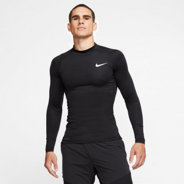 NIKE PRO FUNKČNÍ TRIKO S DLOUHÝM RUKÁVEM - Černá č.4