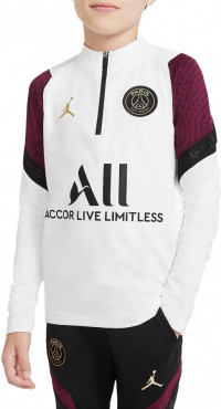 NIKE PARIS SAINT-GERMAIN FOTBALOVÉ TRIKO S DLOUHÝM RUKÁVEM DĚTSKÉ - Bílá, Vínová č.5