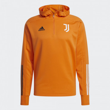 ADIDAS JUVENTUS MIKINA 1/2 ZIP S KAPUCÍ PÁNSKÁ - Oranžová č.2