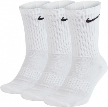 NIKE EVERYDAY CUSHION CREW DLOUHÉ PONOŽKY 3PR - Bílá č.1