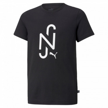 PUMA NEYMAR JR 2.0 LOGO TRIKO DĚTSKÉ - Černá, Bílá č.1