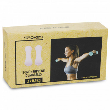 SPOKEY BONE SADA NEOPRENOVÝCH ČINEK 2x0,5 KG - RŮŽOVÁ č.3