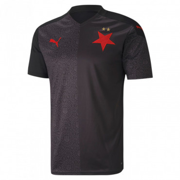 PUMA SK SLAVIA PRAHA AWAY FOTBALOVÝ DRES PÁNSKÝ - Černá, Červená č.1