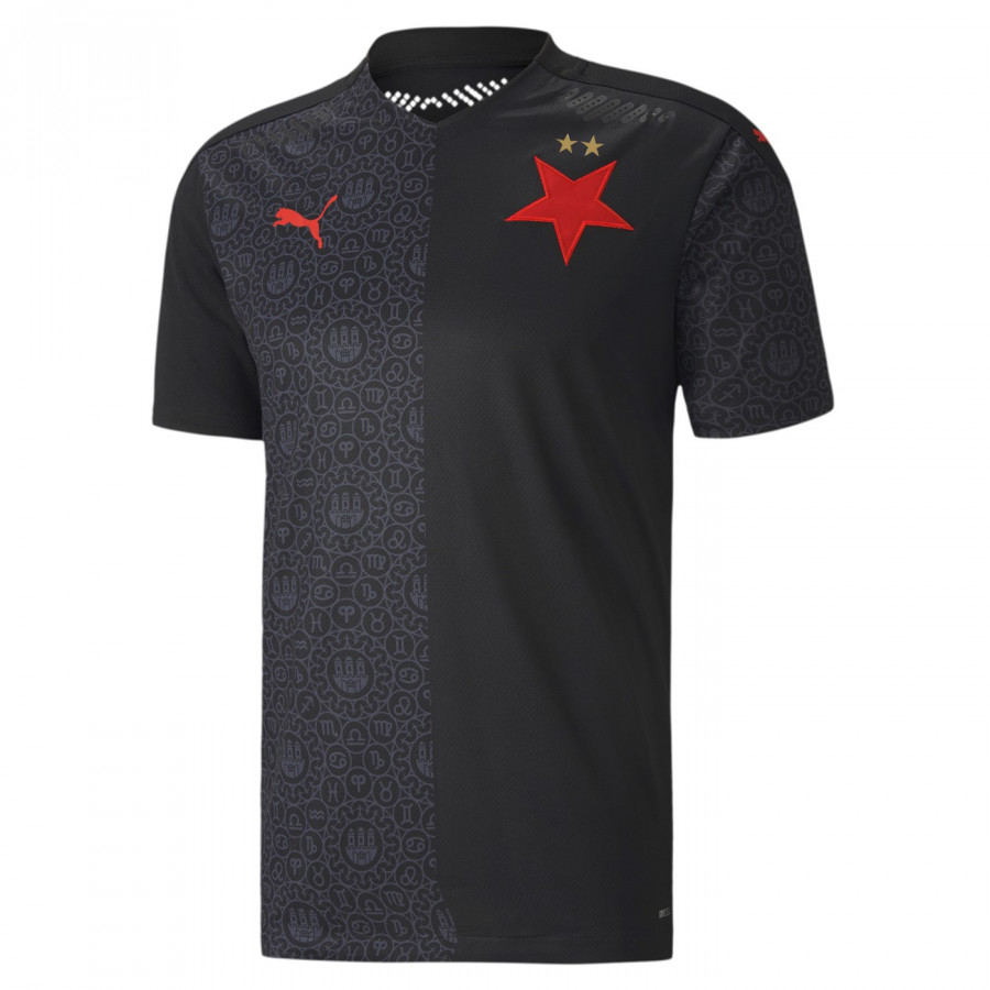 PUMA SK SLAVIA PRAHA FOTBALOVÝ DRES PÁNSKÝ - Černá, Červená