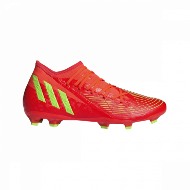 ADIDAS PREDATOR EDGE.3 FG KOPAČKY PÁNSKÉ - Červená, Neon zelená č.1