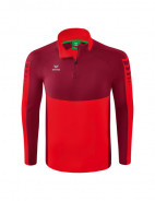 ERIMA SIX WINGS MIKINA 1/2 ZIP - PÁNSKÁ - Červená, Bordová