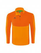 ERIMA SIX WINGS MIKINA 1/2 ZIP - DĚTSKÁ - Oranžová neon, Oranžová