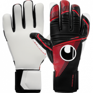 UHLSPORT POWERLINE ABSOLUTGRIP BRANKÁŘSKÉ RUKAVICE - Černá, Červená č.1