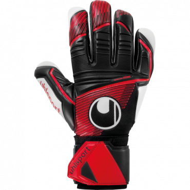 UHLSPORT POWERLINE SUPERSOFT HN BRANKÁŘSKÉ RUKAVICE - Černá, Červená č.2