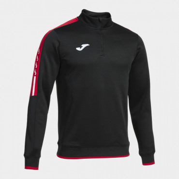 JOMA OLIMPIADA MIKINA TRÉNINK 1/2 ZIP DĚTSKÁ - Černá, Červená č.1