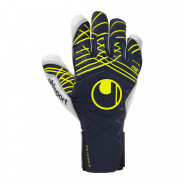UHLSPORT PREDICTION SUPERGRIP+ FS BRANKÁŘSKÉ RUKAVICE - Červená, Neon zelená