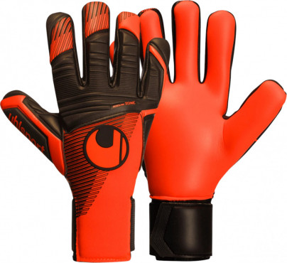 UHLSPORT ABSOLUT GRIP HN BRANKÁŘSKÉ RUKAVICE - Černá, Oranžová č.1