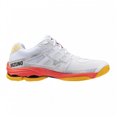 MIZUNO WAVE VOLTAGE 2 VOLEJBALOVÉ BOTY PÁNSKÉ - Bílá, Červená č.3