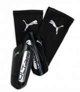 PUMA ULTRA LIGHT SLEEVE CHRÁNIČE FOTBAL - Černá, Stříbrná