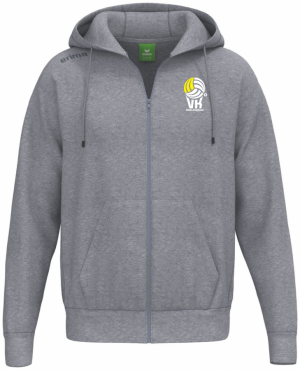 ERIMA MIKINA NA ZIP S KAPUCÍ VK KARLOVARSKO - Šedá č.1
