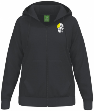 ERIMA MIKINA NA ZIP S KAPUCÍ VK KARLOVARSKO DÁMSKÁ - Černá č.1