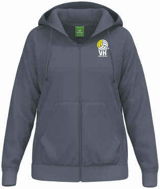 ERIMA MIKINA NA ZIP S KAPUCÍ VK KARLOVARSKO DÁMSKÁ - Tmavě šedá č.1