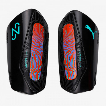 PUMA NEYMAR JR ULTRA LIGHT STRAP CHRÁNIČE FOTBAL - Černá, Oranžová č.1